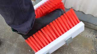 Boot Brush to clean mud and debris off footwear